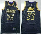 Men's Los Angeles Lakers #77 Luka Doncic Black Stitched Jersey,baseball caps,new era cap wholesale,wholesale hats